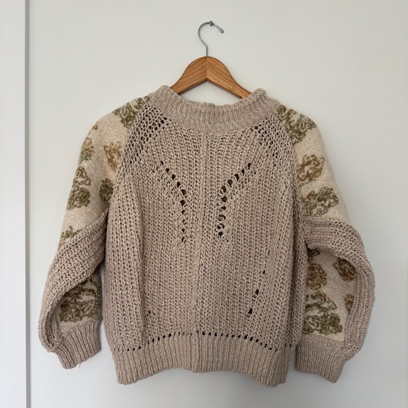 Anthropologie Mock Neck Stitched Patterned Sweater - Picture 2 of 6